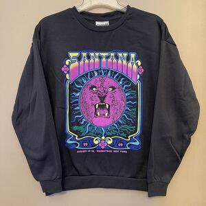 Sweatshirt CARLOS SANTANA Graphic LION Phantom Purple  Womens Sz SMALL New w/Tag